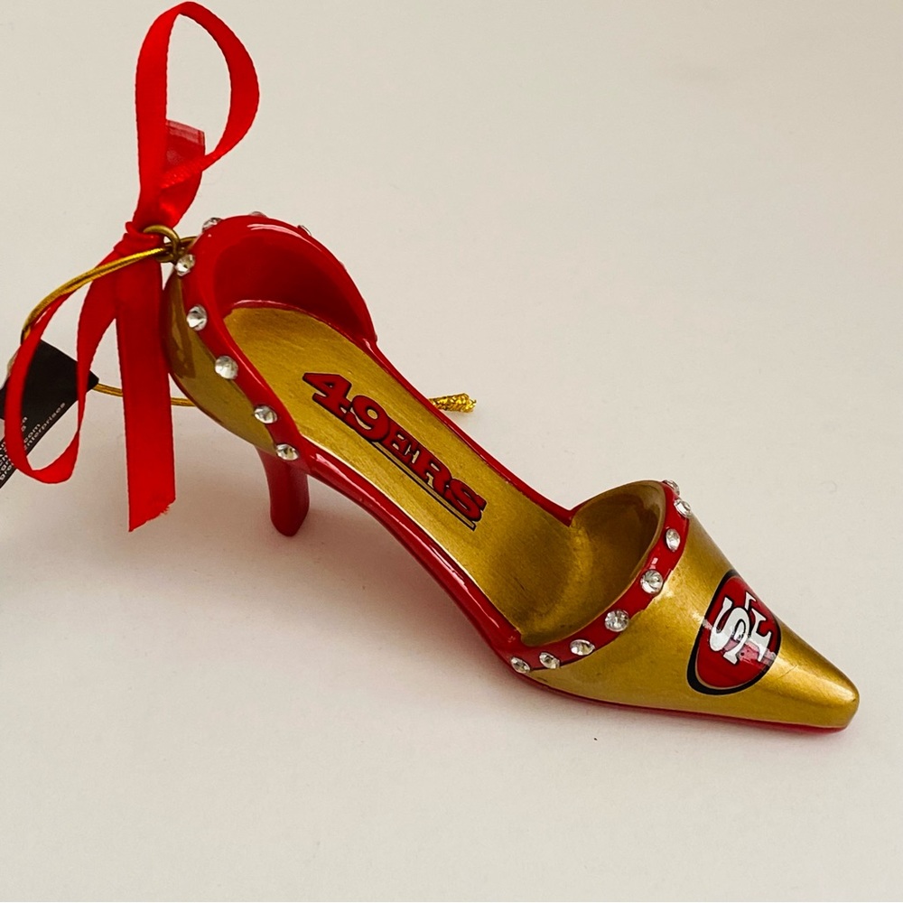 San Francisco 49Ers High Heel Shoe Christmas Ornament